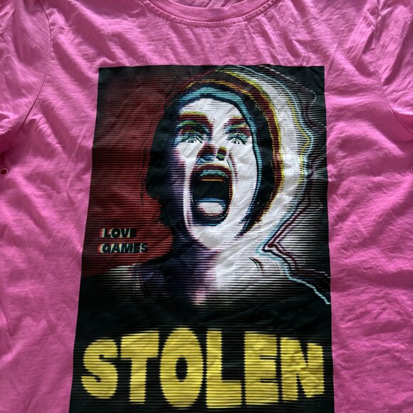Stolen Girlfriends Club Pink Skream tshirt Small - Picture 2 of 6